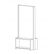 Free-standing Office Partition - Double Sided Open Shelves